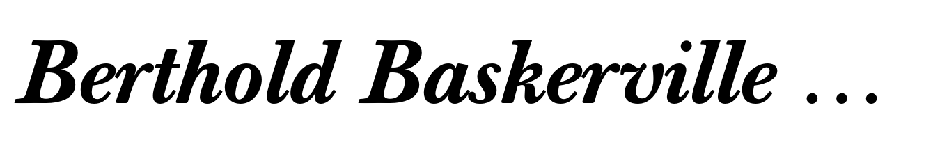 Berthold Baskerville Book Medium Italic